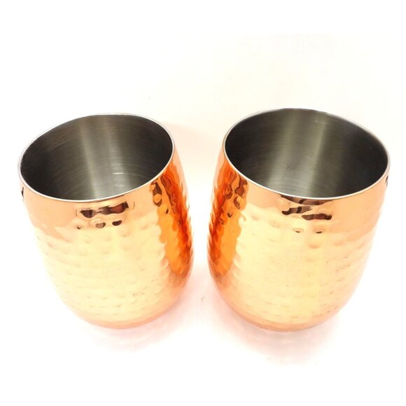 Wine Tumblers Stainless Steel Copper Color Double Wall 20 oz. NEW - Picture 2 of 3